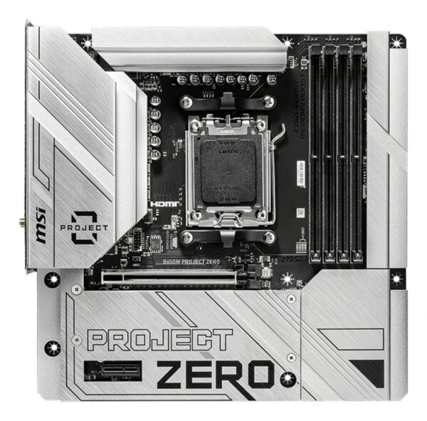 MSI B650M PROJECT ZERO moederbord AMD B650 Socket AM5 micro ATX - Afbeelding 2