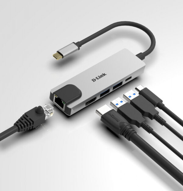 D-Link DUB-M520 Bedraad Thunderbolt 3 Aluminium - Afbeelding 3
