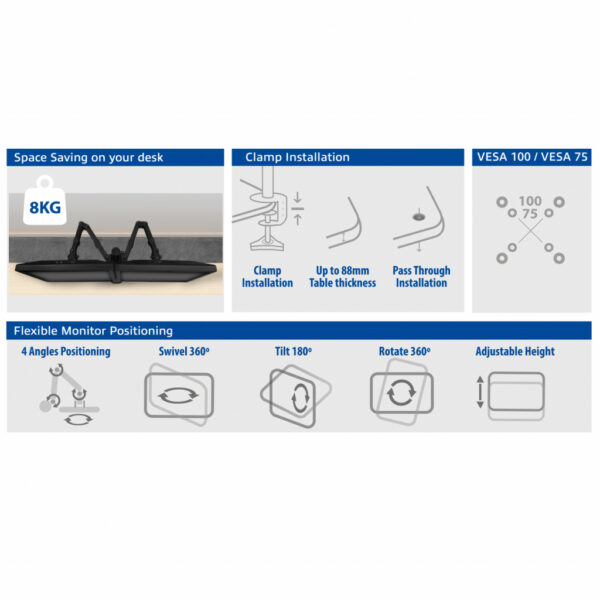 ACT Monitorarm 32", 2 schermen - Afbeelding 4