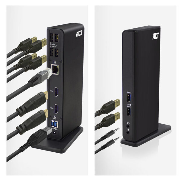 ACT USB-C of USB-A Docking Station, voor 2 HDMI monitoren, DisplayLink - Afbeelding 5