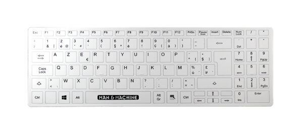 Man & Machine Its Cool Flat toetsenbord Universeel USB AZERTY Belgisch Wit