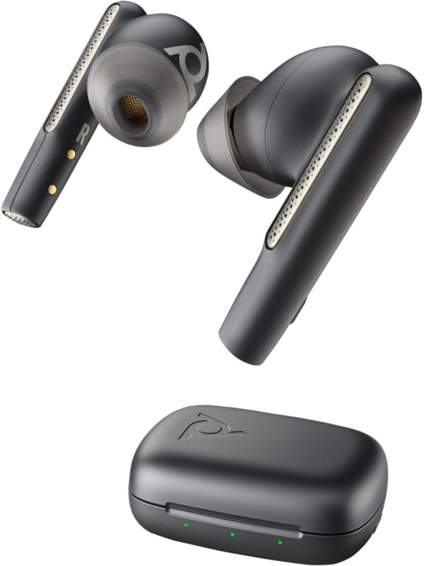 POLY Voyager Free 60 UC M Carbon Black Earbuds + BT700 USB-C-adapter + oplaadcase basis - Afbeelding 2