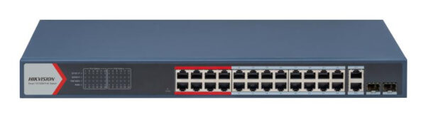 Hikvision DS-3E1326P-EI(B) netwerk-switch Managed Fast Ethernet (10/100) Power over Ethernet (PoE) 1U Blauw - Afbeelding 2
