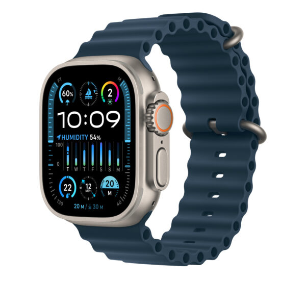 Apple MT633ZM/A slimme draagbare accessoire Band Blauw Fluorelastomeer, Titanium - Afbeelding 2
