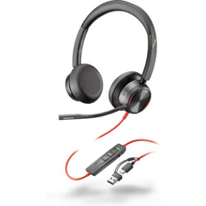 POLY Blackwire 8225 Stereo USB-C Headset + USB-C/A adapter