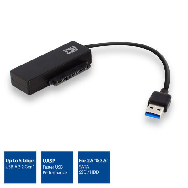 ACT USB 3.2 Gen1 naar 2,5/3,5 inch SATA Adapterkabel voor SSD/HDD - Afbeelding 6