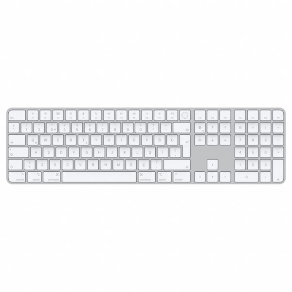 Apple Magic toetsenbord Universeel USB + Bluetooth Turks Aluminium, Wit