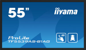 iiyama TF5539AS-B1AG beeldkrant Digitale signage flatscreen 138,7 cm (54.6") LED 500 cd/m² 4K Ultra HD Zwart Touchscreen Type pr