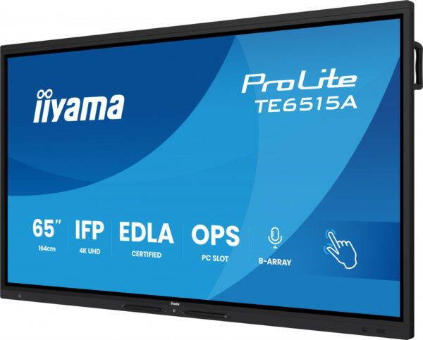 iiyama TE6515A-B1AG beeldkrant Digitale signage flatscreen 163,8 cm (64.5") Wifi 550 cd/m² 4K Ultra HD Zwart Touchscreen Type - Afbeelding 3