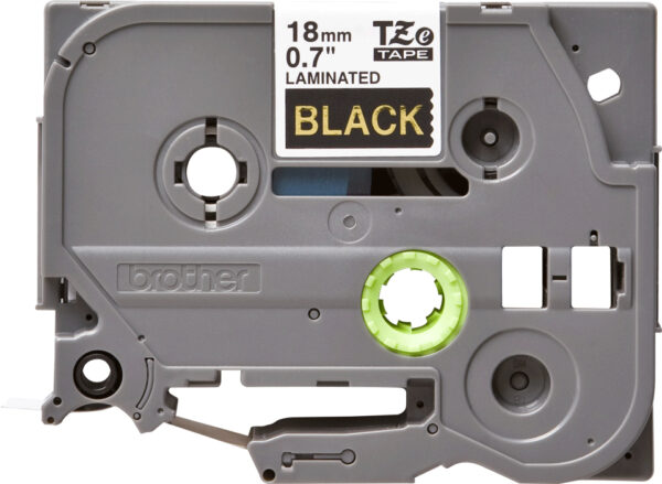 Brother TZE-344 labelprinter-tape Goud op zwart - Afbeelding 3