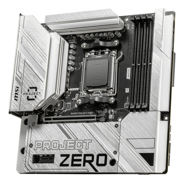 MSI B650M PROJECT ZERO moederbord AMD B650 Socket AM5 micro ATX - Afbeelding 4