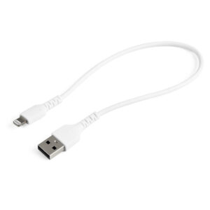 StarTech.com Premium USB-A naar Lightning Kabel 30cm Wit - USB Type A naar Lightning Charge & Sync Oplaadkabel - Verstevigd met