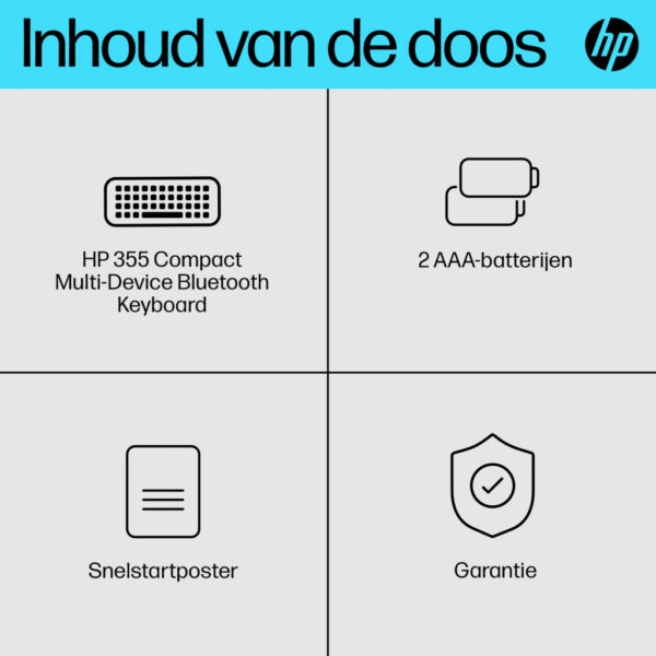 HP 355 compact Bluetooth-toetsenbord voor meerdere apparaten - Afbeelding 8