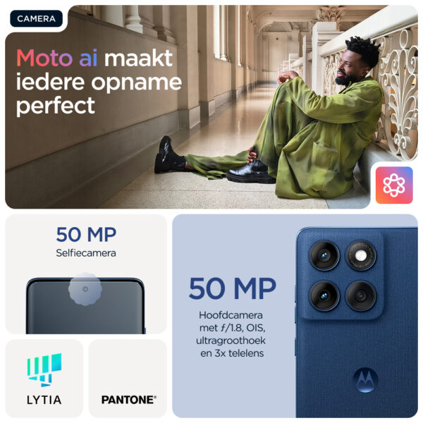 Motorola edge 60 16,9 cm (6.67") Dual SIM Android 15 5G USB Type-C 8 GB 256 GB 5200 mAh Blauw - Afbeelding 14