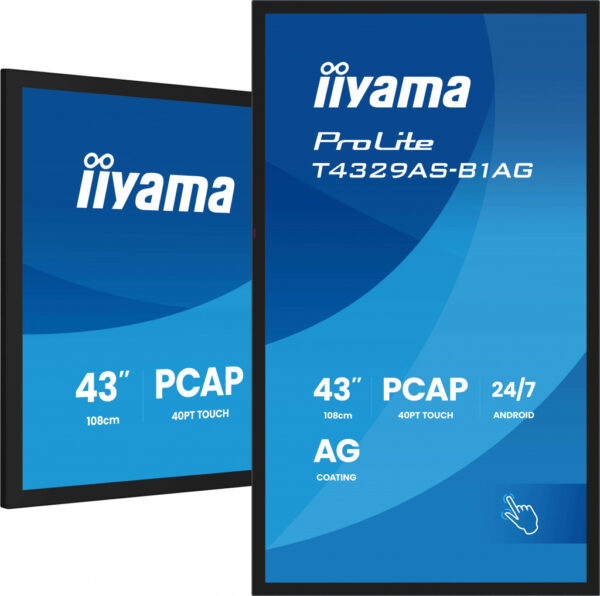 iiyama T4329AS-B1AG beeldkrant Interactief flatscreen 108 cm (42.5") LED Wifi 500 cd/m² 4K Ultra HD Zwart Touchscreen Type pro - Afbeelding 7