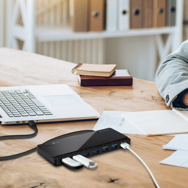 TP-Link UH700 interface hub USB 3.2 Gen 1 (3.1 Gen 1) Micro-B 5000 Mbit/s Zwart - Afbeelding 4