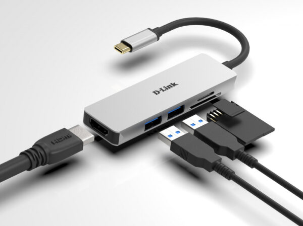 D-Link DUB-M530 Bedraad USB 3.2 Gen 1 (3.1 Gen 1) Type-C Aluminium - Afbeelding 3