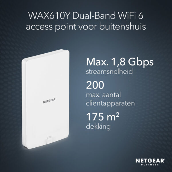 NETGEAR Insight Cloud Managed WiFi 6 AX1800 Dual Band Outdoor Access Point (WAX610Y) - Afbeelding 5