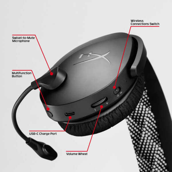 HyperX Cloud Jet - Wireless Gaming Headset (zwart) - Afbeelding 5
