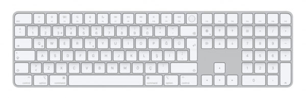 Apple Magic toetsenbord Universeel USB + Bluetooth Turks Aluminium, Wit - Afbeelding 5