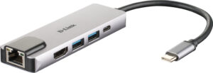 D-Link DUB-M520 Bedraad Thunderbolt 3 Aluminium