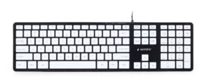 Gembird KB-MCH-02-BKW toetsenbord Kantoor USB QWERTY Engels Zwart, Wit