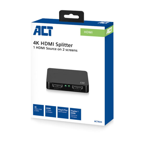 ACT 4K HDMI 1.4 splitter 2 poorts - Afbeelding 2