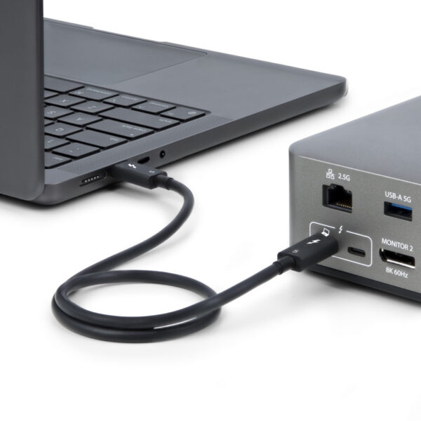 StarTech.com 50cm Thunderbolt 5 Kabel, 80Gbps/Tot 120Gbps, 240W PD EPR, 8K 60Hz, Thunderbolt-Gecertificeerde Kabel, Compatibel - Afbeelding 5