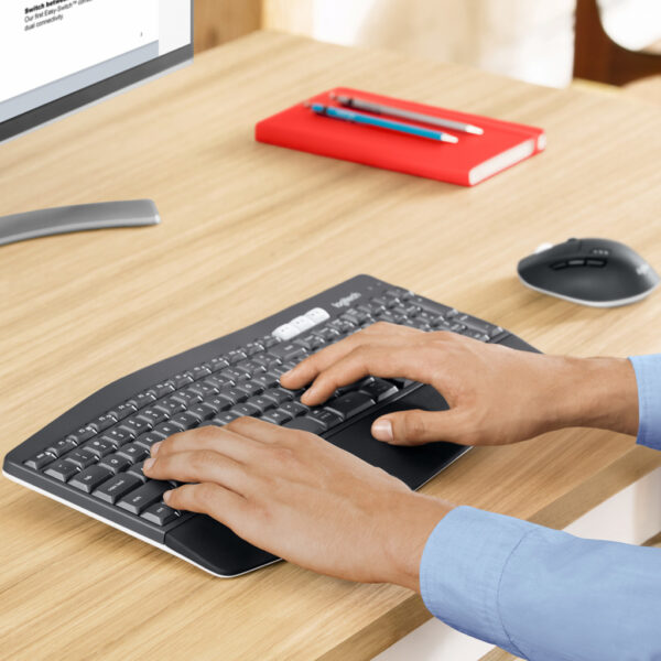 Logitech 920-008221 toetsenbord Inclusief muis Universeel RF-draadloos + Bluetooth QWERTZ Duits Zwart - Afbeelding 9