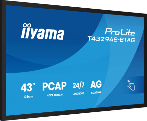 iiyama T4329AS-B1AG beeldkrant Interactief flatscreen 108 cm (42.5") LED Wifi 500 cd/m² 4K Ultra HD Zwart Touchscreen Type pro - Afbeelding 4