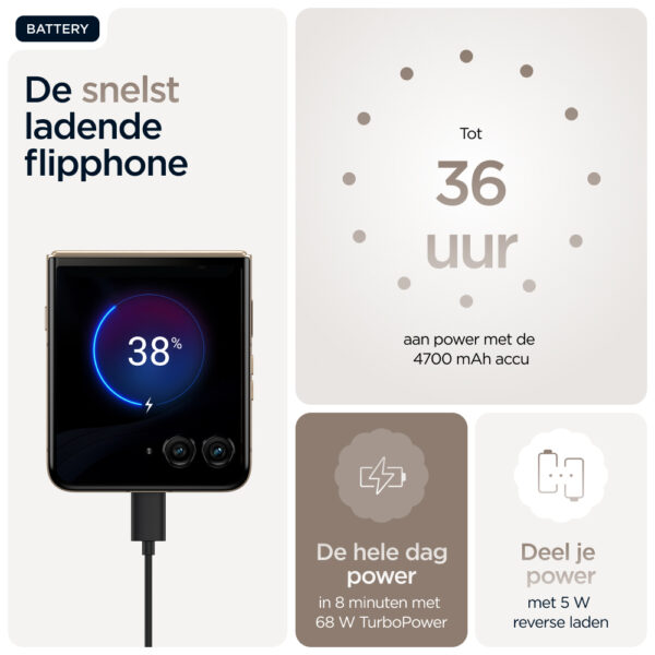 Motorola razr 60 ultra 17,7 cm (6.96") Dual SIM Android 15 5G USB Type-C 16 GB 512 GB 4700 mAh Hout - Afbeelding 6