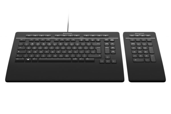 3Dconnexion Keyboard Pro with Numpad toetsenbord Kantoor USB + RF Wireless + Bluetooth QWERTY US International Zwart - Afbeelding 2