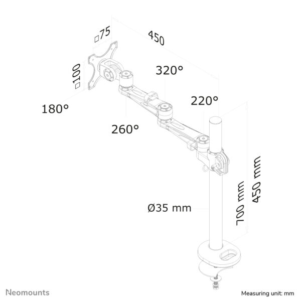 Neomounts FPMA-D935G Monitorarm 10-30" - Afbeelding 8