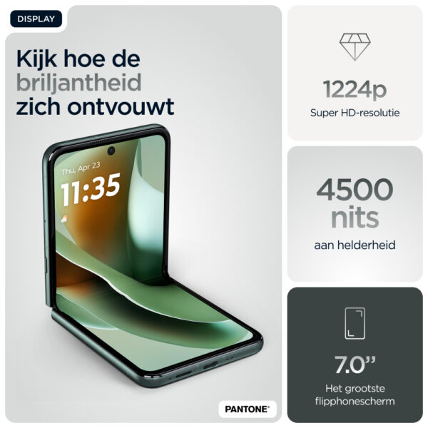 Motorola razr 60 ultra 17,7 cm (6.96") Dual SIM Android 15 5G USB Type-C 16 GB 512 GB 4700 mAh Groen - Afbeelding 7