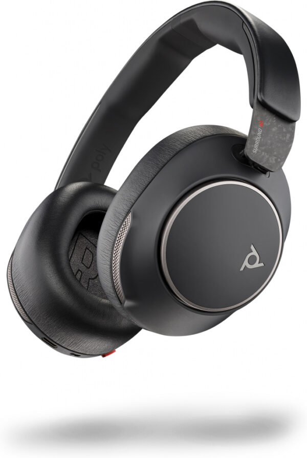 HP Poly Voyager Surround 80 UC USB-C Headset + USB-C/A-adapter - Afbeelding 2