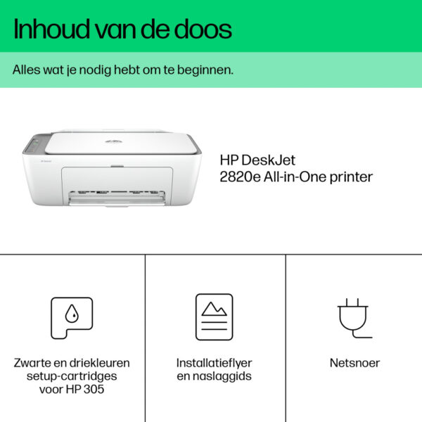HP DeskJet 2820e Draadloos All-in-One Kleur Printer, Kopieerapparaat, scanner - Afbeelding 9