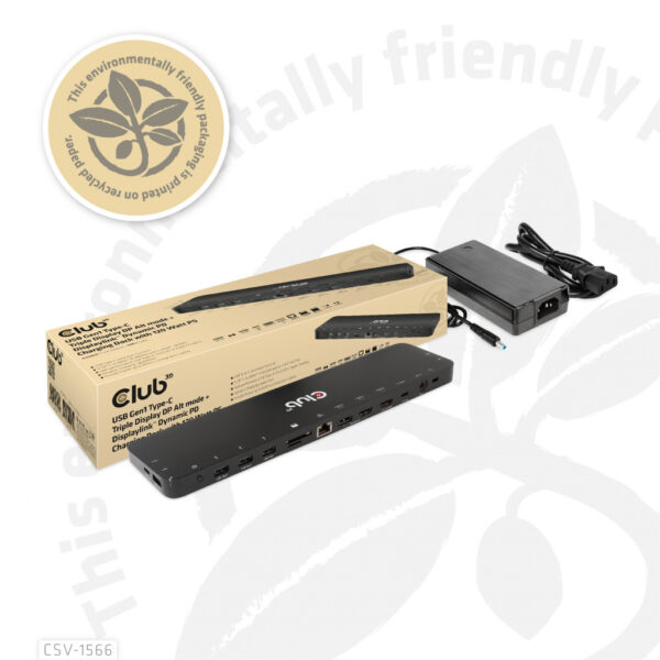 CLUB3D Universeel Docking station met 120W max/Power adapter voor het opladen van de allerzwaarste laptops met USB type C aanslu - Afbeelding 15