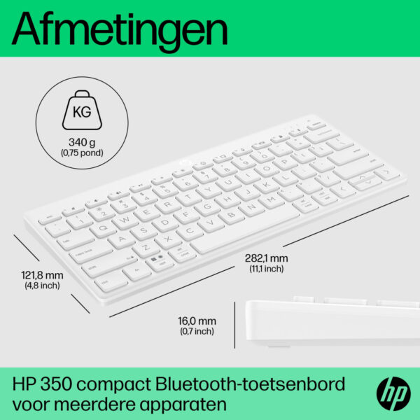 HP 350 Compact Multi-Device Bluetooth Keyboard - Afbeelding 3