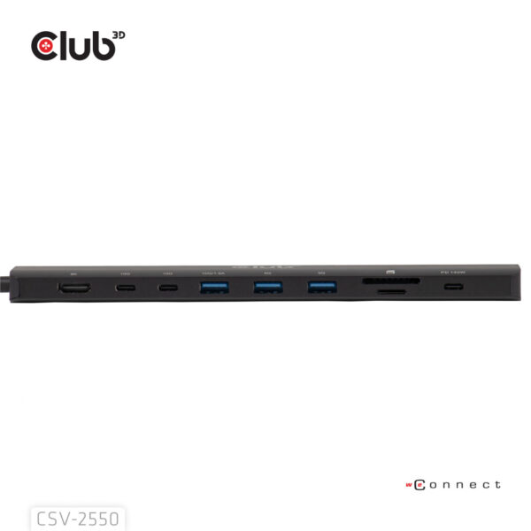 CLUB3D 10-1 Portable Dock USB Type-C® 10Gbps to HDMI™ 8K30Hz PD3.1 Max.140Watt - Afbeelding 6