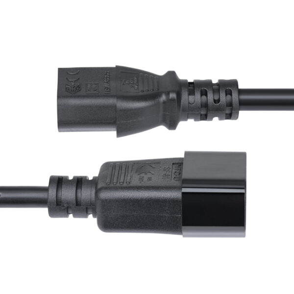 StarTech.com 4,5m Stroom Verlengkabel, C14 naar C13 PDU Stroomkabel, 15A 250V, 14AWG, AC Power Kabel voor PDU/Power Supply, KEM - Afbeelding 4