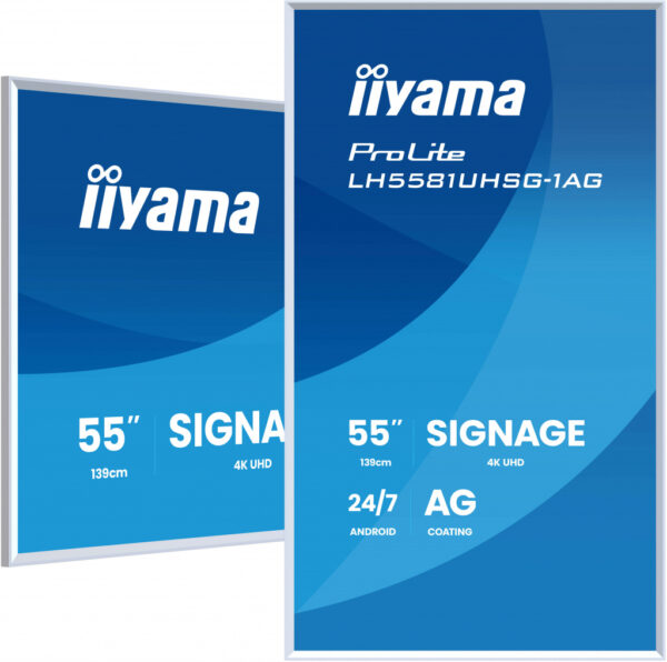 iiyama LH5581UHSG-1AG beeldkrant Interactief flatscreen 138,7 cm (54.6") Wifi 500 cd/m² 4K Ultra HD Wit Type processor Android - Afbeelding 5