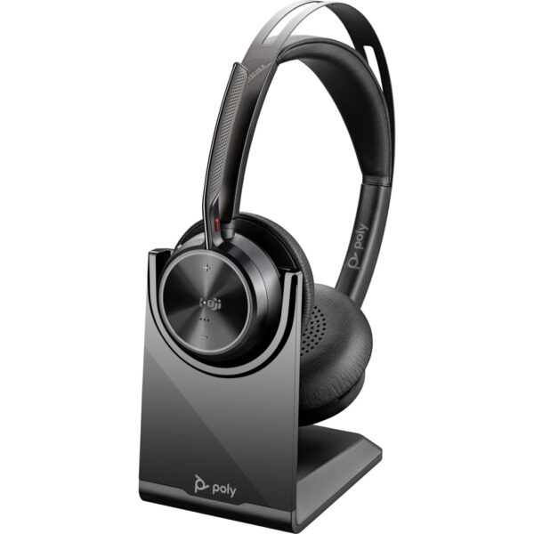 POLY Voyager Focus 2 Microsoft Teams Certified USB-C-C Headset +USB-C/A Adapter +Charging Stand - Afbeelding 5