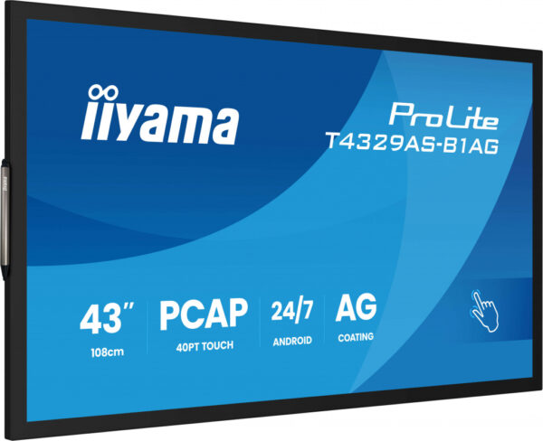 iiyama T4329AS-B1AG beeldkrant Interactief flatscreen 108 cm (42.5") LED Wifi 500 cd/m² 4K Ultra HD Zwart Touchscreen Type pro - Afbeelding 6
