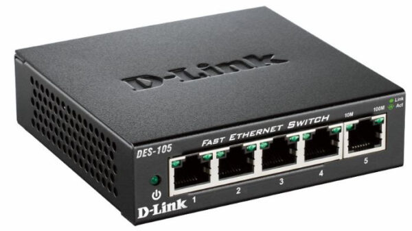 D-Link DES-105 Unmanaged L2 Zwart