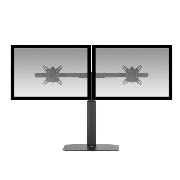 ACT Monitorarm 27" office, op voet met gasveer, crossbar, 2 schermen - Afbeelding 2