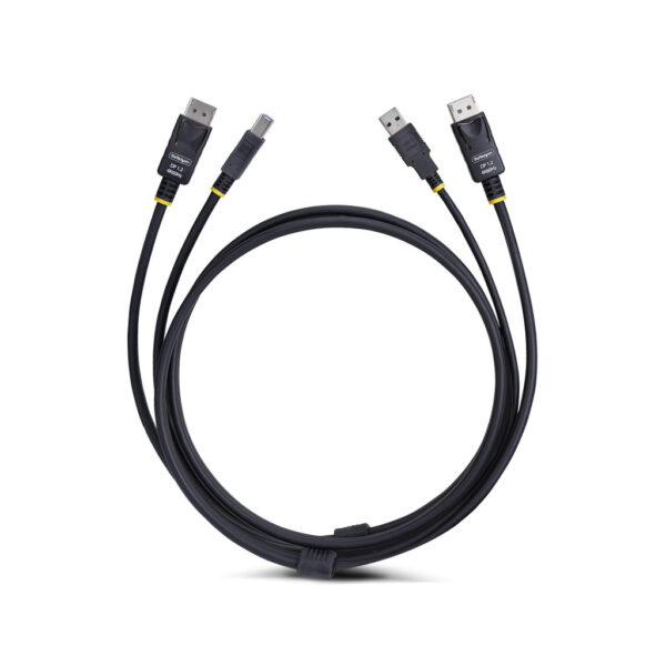 StarTech.com 1,8m DisplayPort en USB KVM Kabel, 5Gbps, 4K 60Hz, HDR10, DP 1.2 en USB Combo Kabel voor KVM Switches - Afbeelding 4