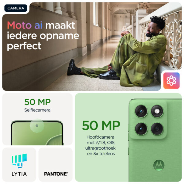 Motorola edge 60 16,9 cm (6.67") Dual SIM Android 15 5G USB Type-C 12 GB 512 GB 5200 mAh Groen - Afbeelding 15
