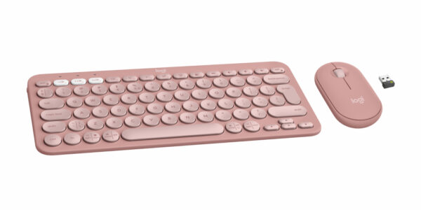 Logitech 920-012241 toetsenbord Inclusief muis Universeel RF-draadloos + Bluetooth QWERTY US International Roze