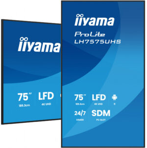 iiyama LH7575UHS-B2AG beeldkrant Digitale signage flatscreen 190,5 cm (75") LCD Wifi 500 cd/m² 4K Ultra HD Zwart Type processor