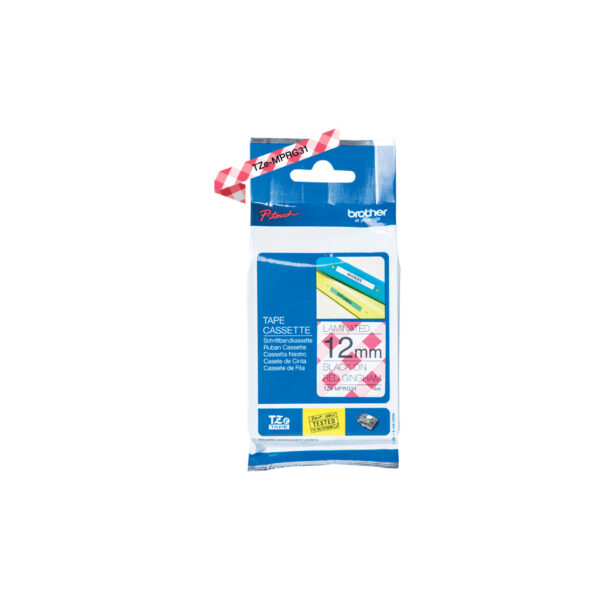 Brother TZE-MPRG31 labelprinter-tape Zwart op rood - Afbeelding 2